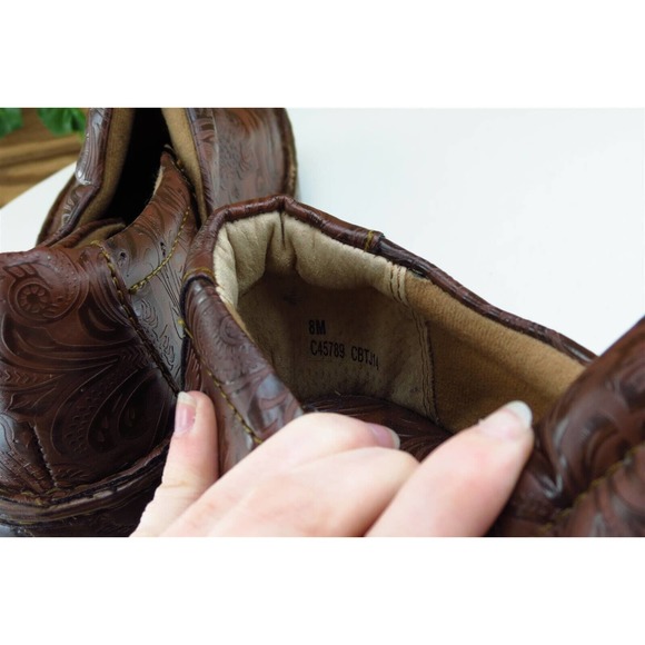 Born concept Size 8 M Brown Clog Shoes Leather Women‎ - Picture 7 of 9